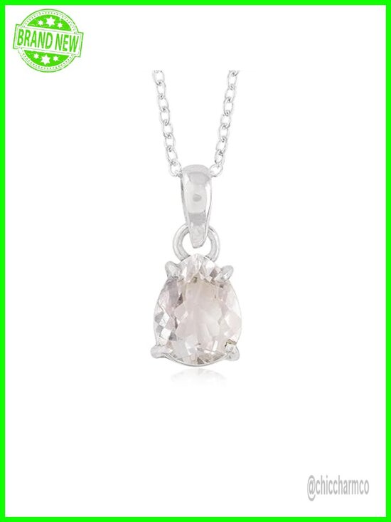 Jewelry - Hyalite Opal Pendant Necklace Sterling Silver Handmade Boho Natural Gemstone